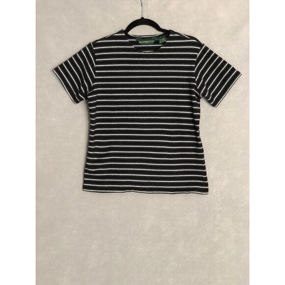 Bushwacker Tops - Bushwacker Stripe Tee Women's Large Crew Neck Short Sleeve